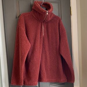 Cozy Red Fleece Women's Sweatshirt